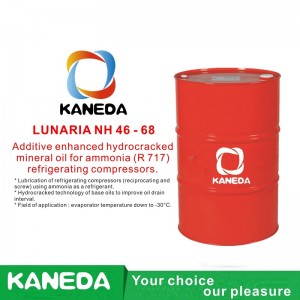 KANEDA LUNARIA NH 46 - 68 Aditivo mejorado aceite mineral hidrocraqueado para compresores de refrigeración de amoníaco (R 717).
