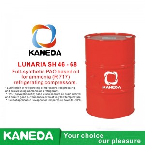 KANEDA LUNARIA SH 46 - 68 Aceite totalmente sintético a base de PAO para compresores de refrigeración de amoníaco (R 717).